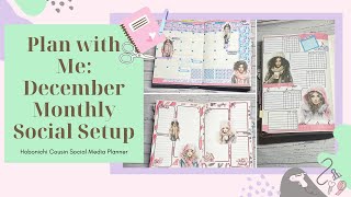 December Monthly Setup // Hobonichi Cousin Planner: Social Media 2025