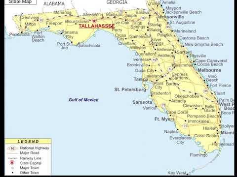 Video: Mapas de Florida: Orlando, Tampa, Miami, Cayos y más