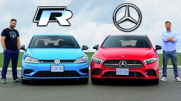 2019 VW Golf R vs Mercedes A-Class // Tech Fights Performance