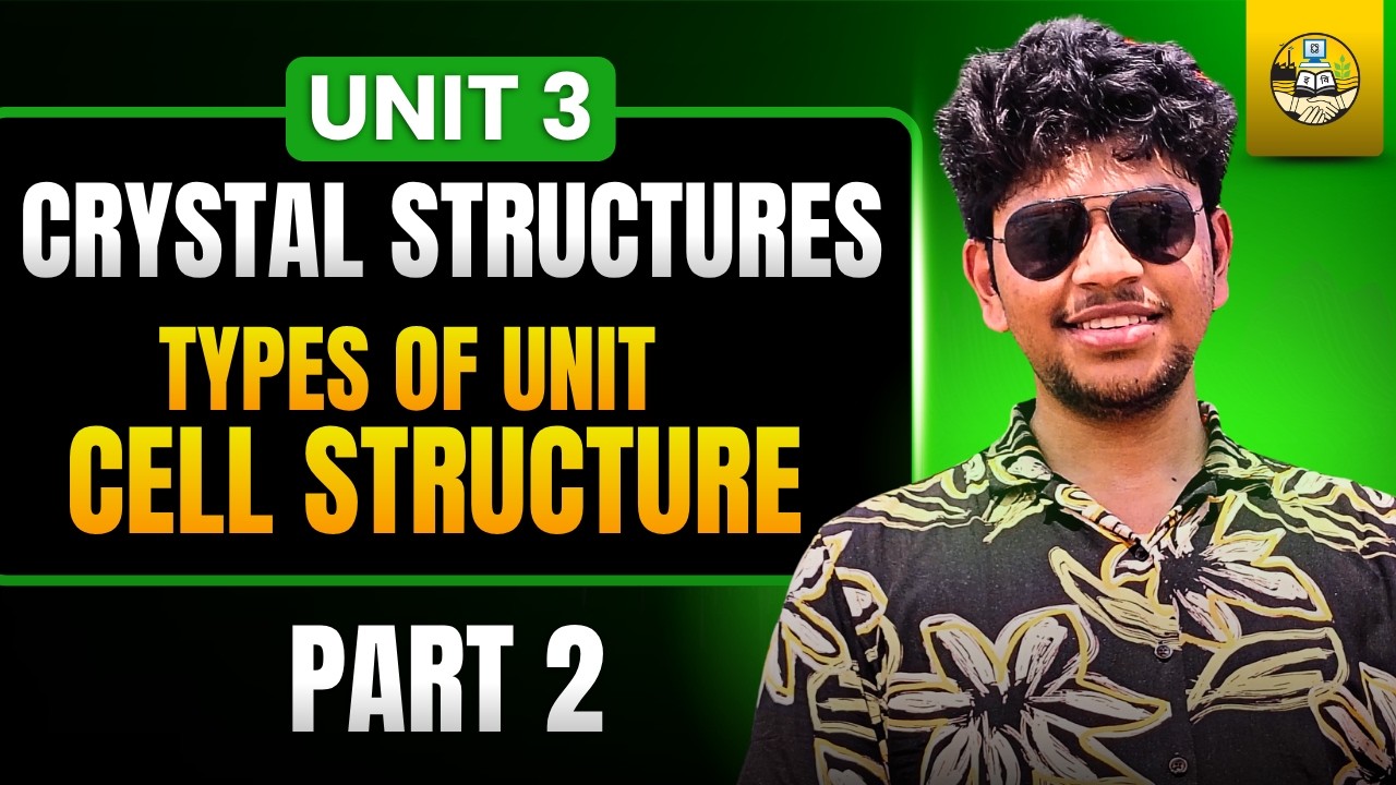 Types of Unit Cell Crystal Structure | Part 2 | Unit 3 | Applied ...