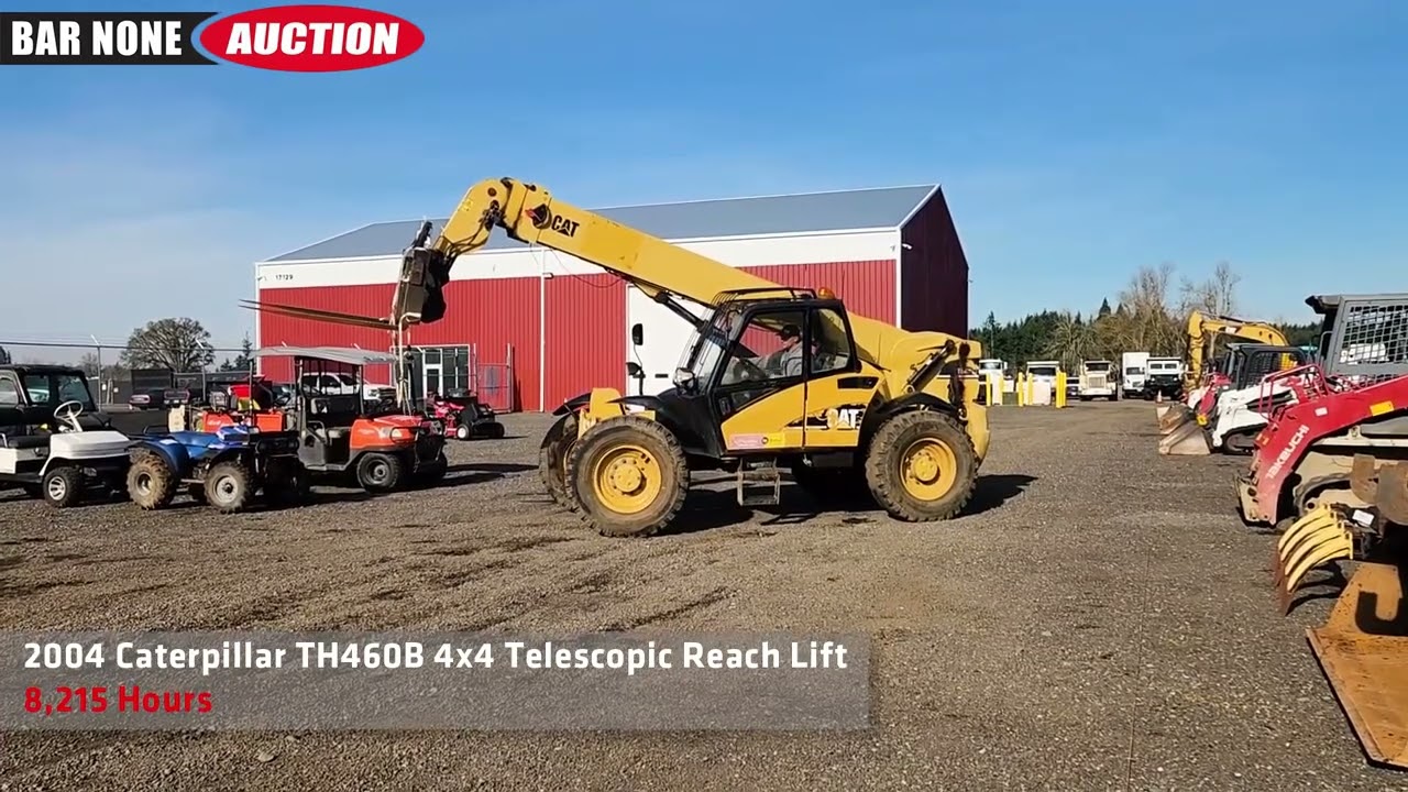 2004 Caterpillar TH460B 4x4 Telescopic Reach Lift - YouTube