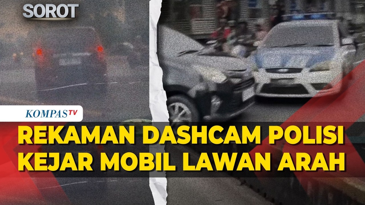 Rekaman Dashcam Polisi! Kejar Mobil Ugal-ugalan Nekat Lawan Arah-Diamuk Massa di Jakpus