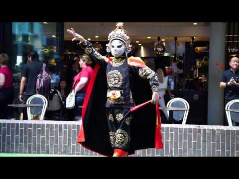 Face changing (Bian Lian) Magic Performance at Sydney CNY2017