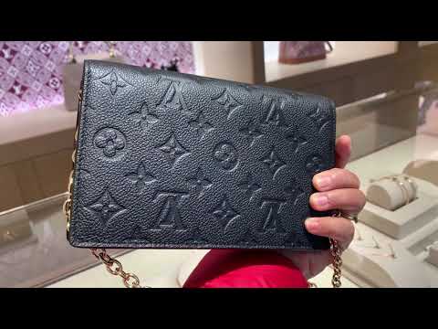 LOUIS VUITTON Wallet On Chain Ivy Black Monogram Empreinte