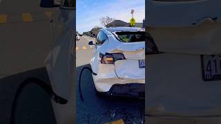 Tesla gets rear-ended in rush hour traffic snarled by accident, battery fried says driver