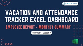Vacation & Attendance Tracker Dashboard - Ch 4 Lesson 7 - Employee Report - Monthly Summary