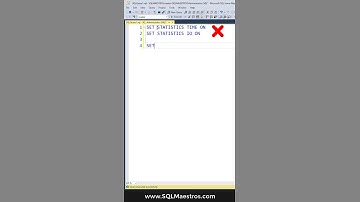 SQL Server SET STATISTICS TIME IO ON