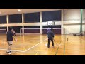 【バドミントンダブルス】ローテーションわかる人とわからない人が組みました チャップさん＆たにもっさんvsしゅんくん＆すぎさん 2020/2/23