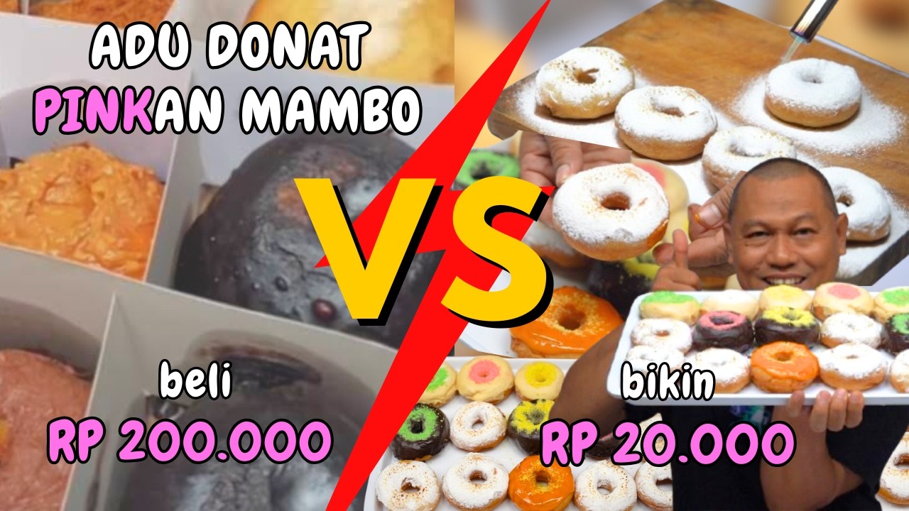 Senggol donat Pinkan mambo yg lagi viral! donat 200ribu kok padat? cobain deh yang 20rb malah empuk
