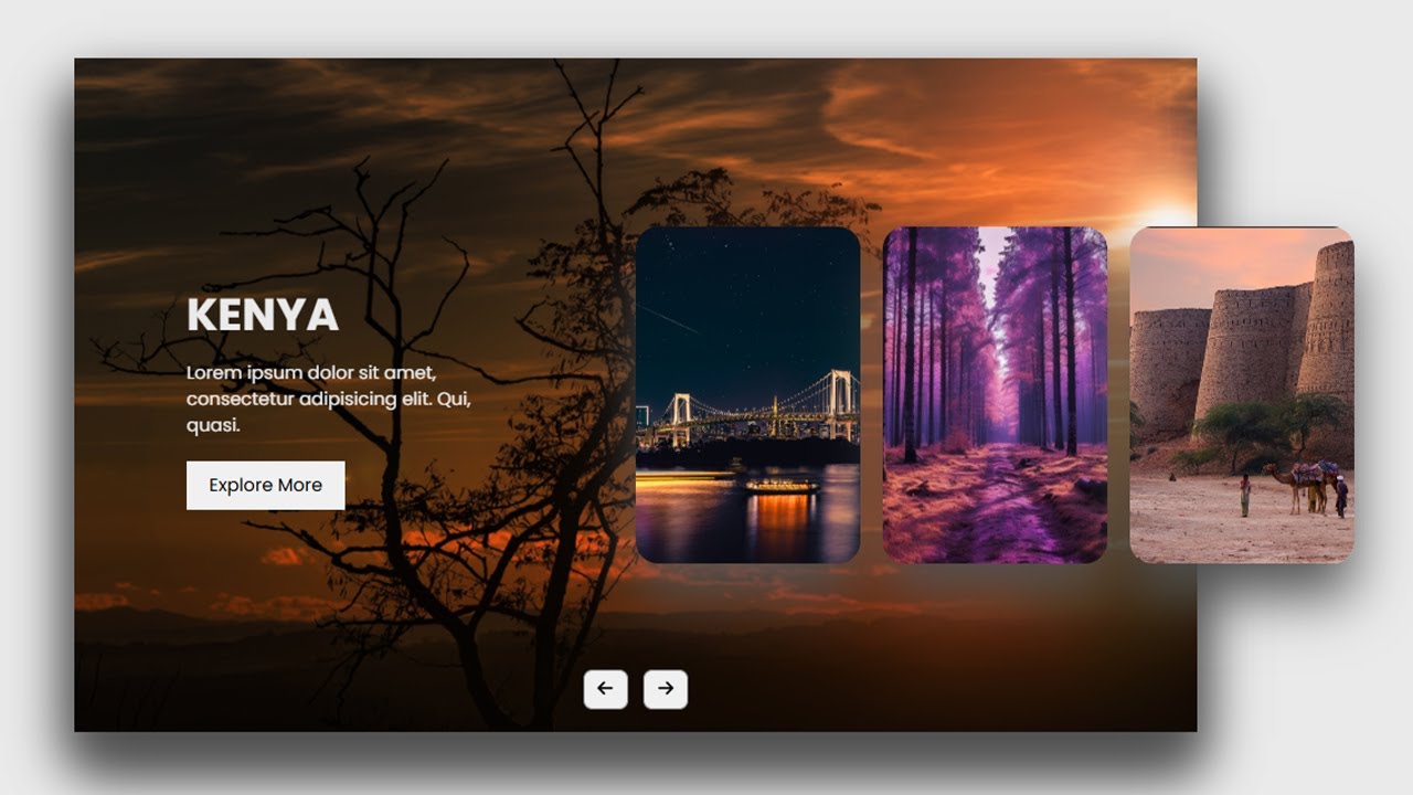 How to create an Image Slider in HTML CSS and JavaScript Step by Step   royaltutorials