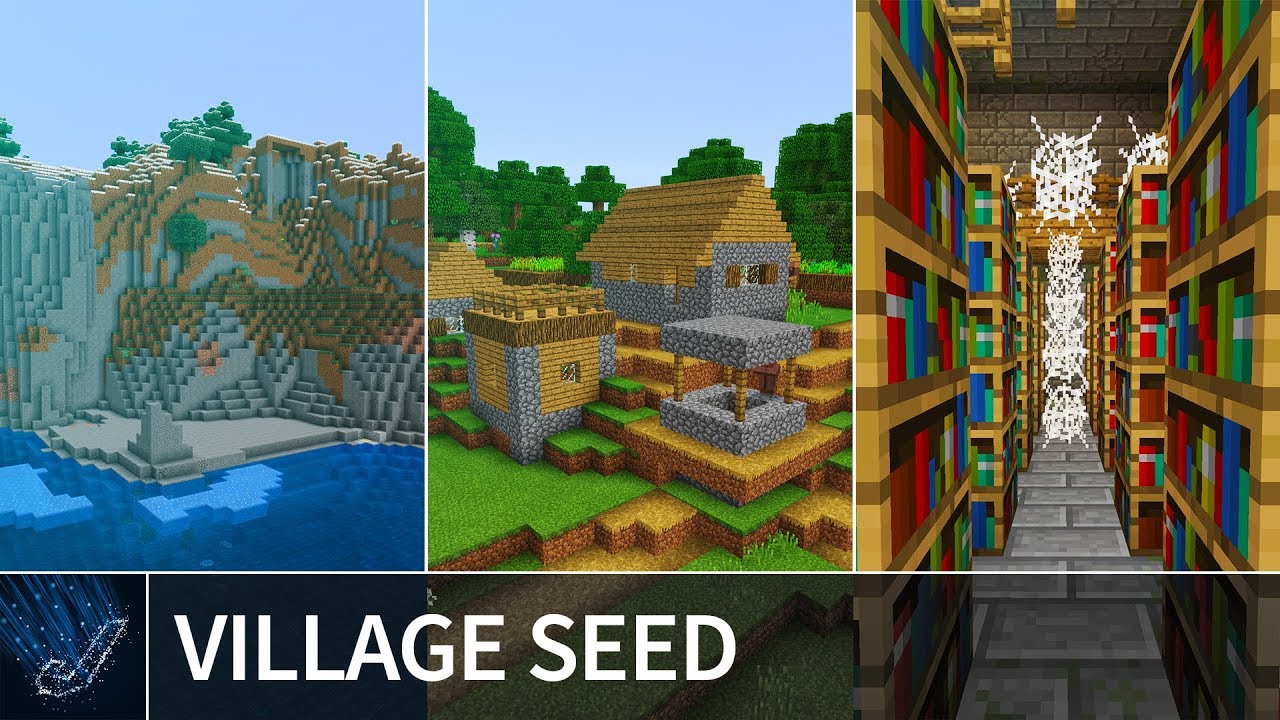 Minecraft Pe 1 7 Seeds Double Village Stronghold And Mountains Mcpe 1 7 1 8 Best Seeds Youtube