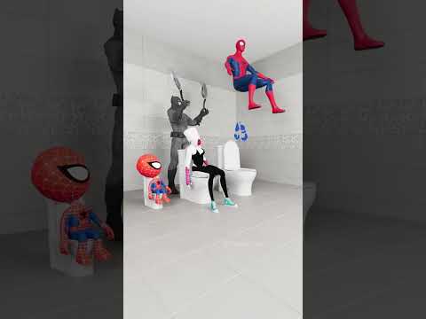 Spidey vs Spider Gwen vs Spiderman vs Batman | Toilet Challenge 5 | Marvel Animation