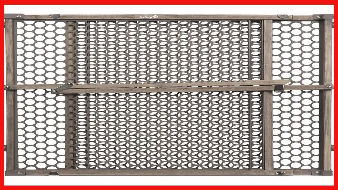 Great product Safety 1st Vintage Wood Baby Gate with Pressure Mount Fastening (Gray) YouTube
