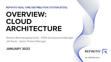 Real Time Distribution System Cloud Architecture