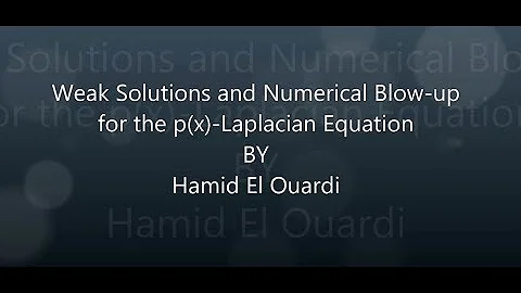 Weak Solutions and Numerical Blow-up for the p(x)-Laplacian Equation