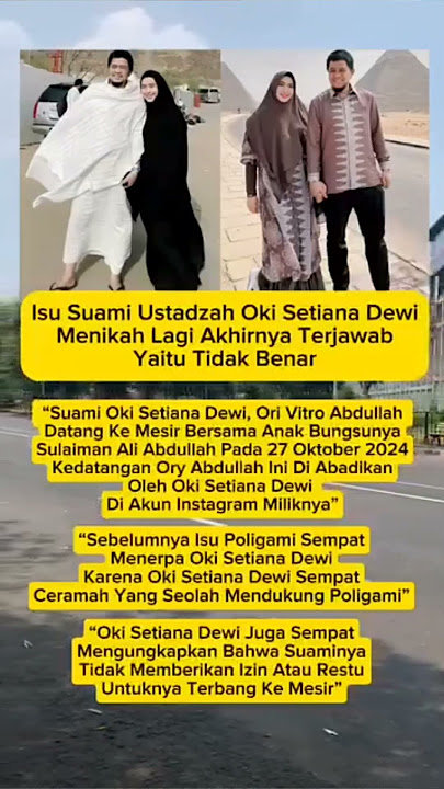 isu suami ustadzah oki setiana dewi menikah lagi!? #ustadzahokisetianadewi #okisetianadewi