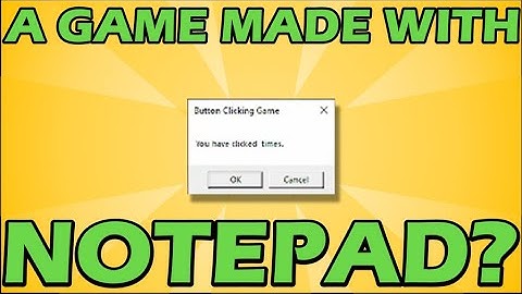 How To Make A Clicking Game On Notepad!