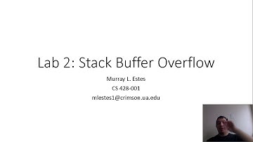 CS428 Presentation: Lab 2 - Stack Buffer Overflow