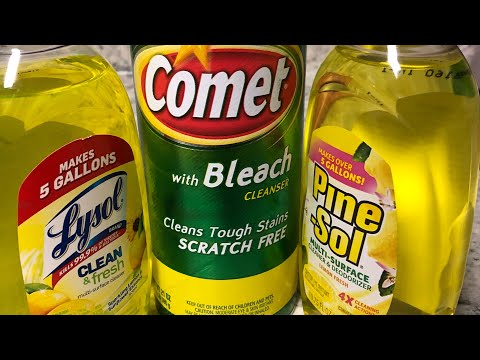 ASMR| Lemon Pine Sol , Frozen Lemon Lysol and Lemon Comet !! 