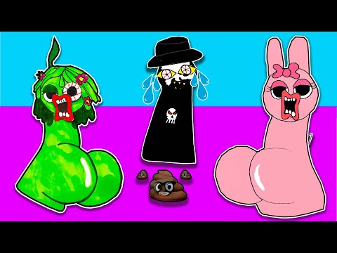 Incredibox Sprunki Cosmetics Surgery | Jiggly Big Balloon Pinki & Owakcx Squishy Paper Pregnant