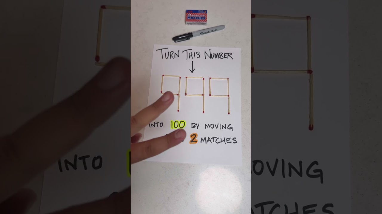 Превратите 999 в 100 всего за 2 хода 🤔 