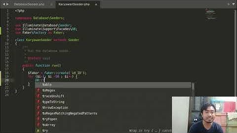 Cara Membuat Seeding dan Faker di Laravel