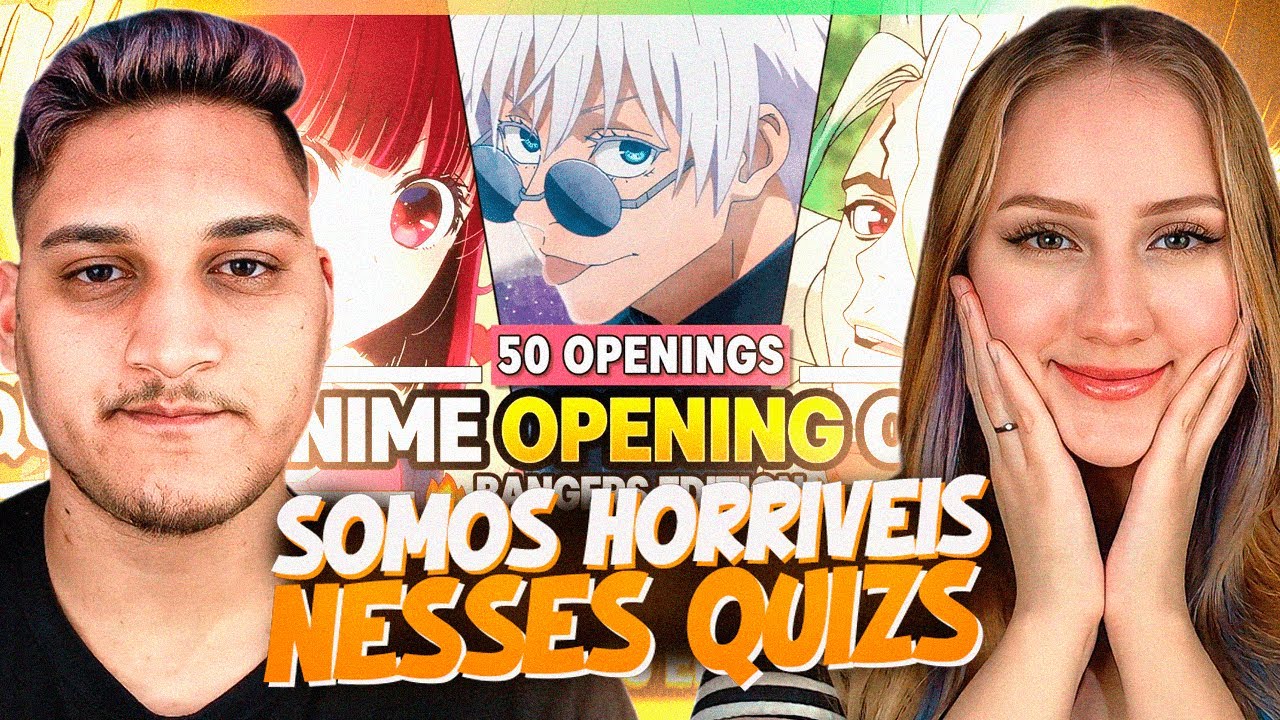 (ROLOU ATÉ DR) ANIME OPENING QUIZ [Super Easy to Super Hard] 50 Openings - REACT EM CASAL