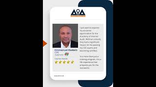 AIA Student Reviews | Real Stories. Real Success. | Academy of Internal Audit #feedback #aia #review