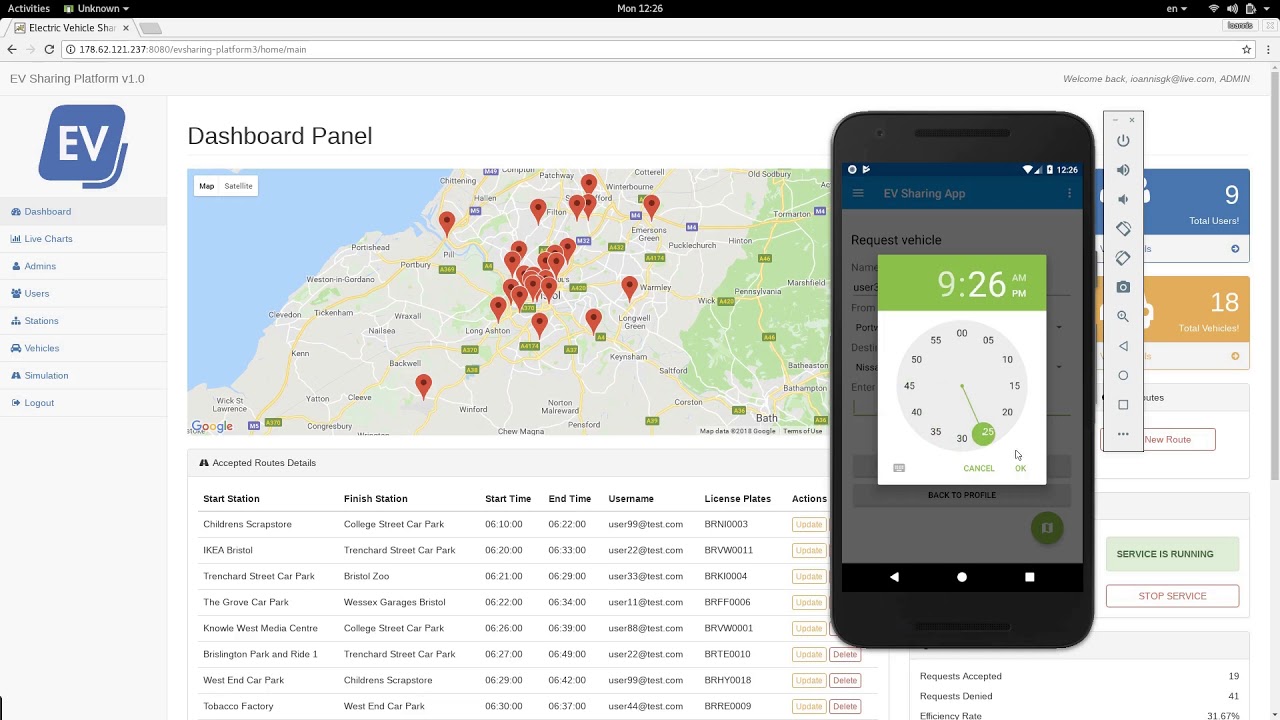 EV Sharing: Web Platform with Android Application - YouTube