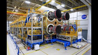 Watch Crews Add RS-25 Engines to NASA Artemis II SLS Rocket