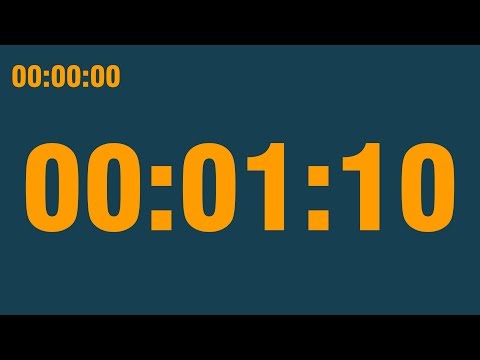1 minute 10 second timer (with end alarm, time elapsed and progress bar)