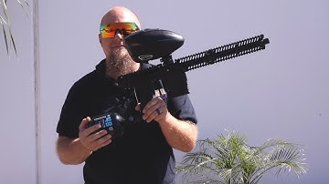 Planet Eclipse EMEK MG100 Mag Fed Paintball Gun - Hopper Shooting