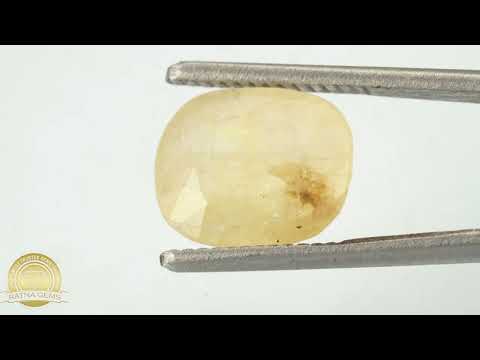 Product Video for: Ceylon Pukhraj Stone 6.60 Ratti (6.01 Carat) Yellow Sapphire