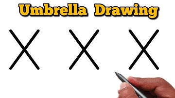 ☔ How to Draw an Umbrella from Letter X | Fun & Simple Idea