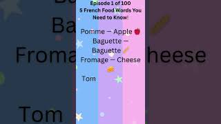 Can You Say These Foods in French? 🇫🇷🍓 | Episode 1/100 #Shorts #LearnFrench #frenchwords