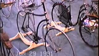 Antique bicycles and tricycles at the 1991 Wheelmen & IVCA Meet