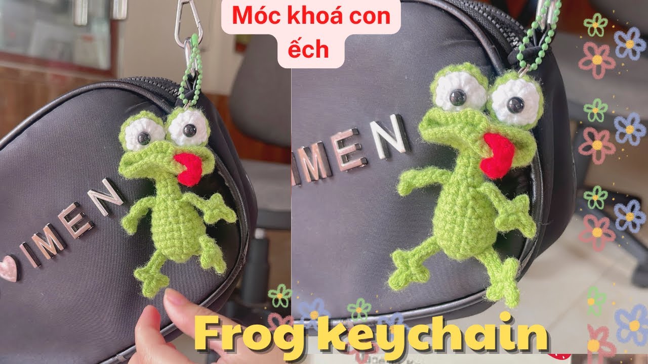Crochet Frog Keychain Tutorial 🐸 | Cách Móc Móc Khóa Ếch Vô Tri Bằng Len