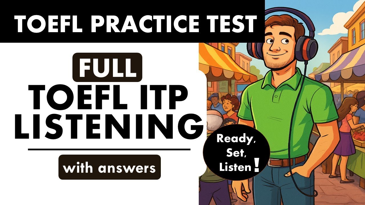Full TOEFL ITP Listening Practice Test with Answers | TOEFL Exam Prep | English Listening MCQ TOEFL