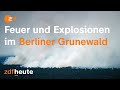 Feuer und heftige Explosionen im Berliner Grunewald | ZDF Mittagsmagazin