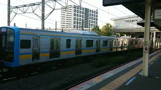 鶴見線E131系 EF81牽引 新川崎駅