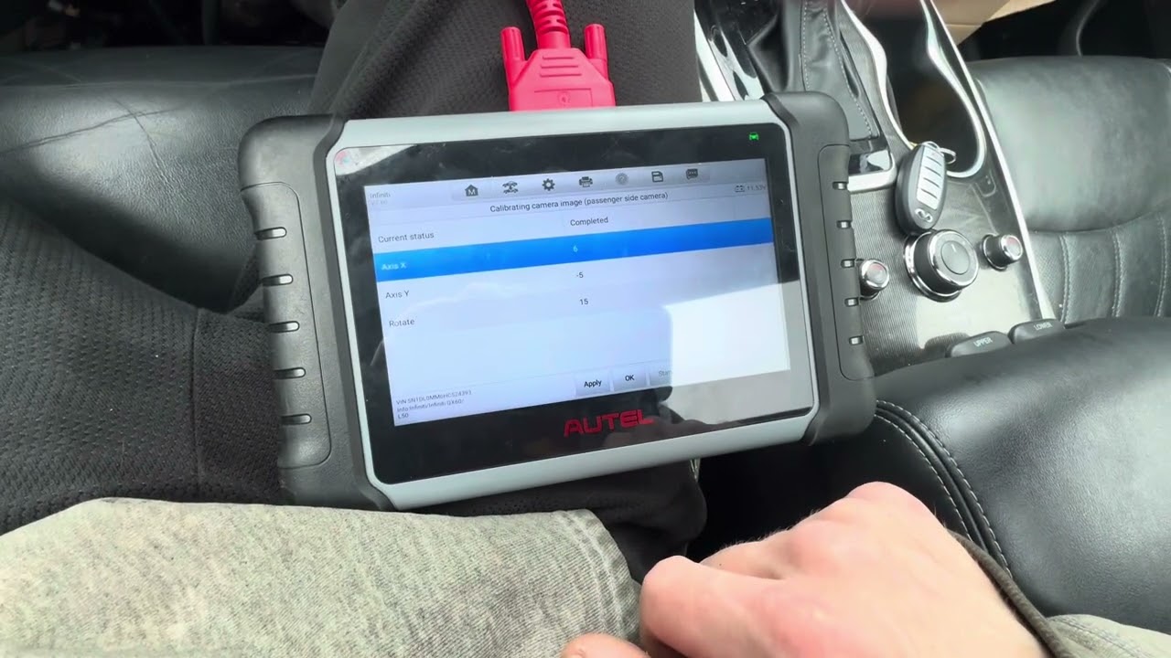 Infiniti QX60 side mirror camera calibration.