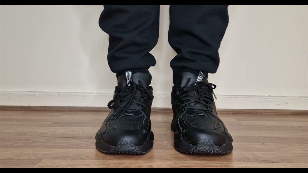 Puma RS-Z Leather Triple Black On Foot