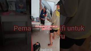 Pemasangan wifi untuk client baru#wifi #rtrwnetindonesia #shortvideo