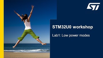 STM32U0 demo workshop - 3 Lab1 Low power modes