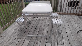 We LOVED our last Outsunny folding picnic table. This is our upgraded version of the same brand 5 years later. This is the unboxing 