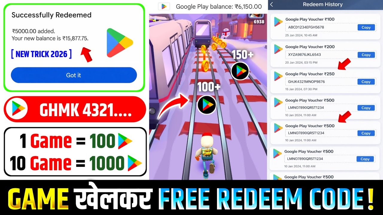 250 FREE REDEEM CODES | HOW TO GET FREE REDEEM CODE | FREE GOOGLE PLAY REDEEM CODES