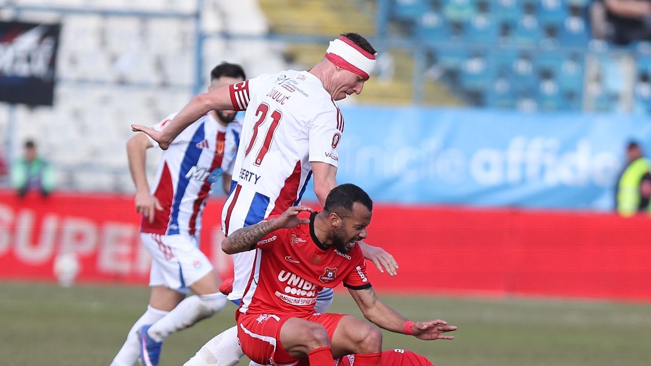 REZUMAT | Oțelul  - Hermannstadt 0-2. Trei eliminați la gazde, Dorinel iși învinge fosta echipă