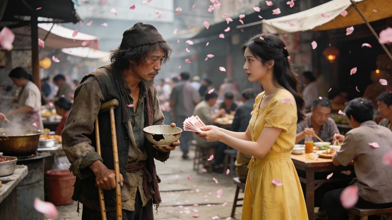 窮丫頭把僅有的 200 塊給了乞丐，誰知對方是億萬總裁，直接砸 10 億非她不娶！#爽劇 #逆襲 #chinese television dramas