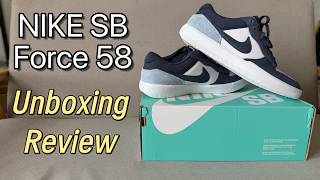 NIKE SB Force 58 Armory Blue - Thunder Blue Shoes Unboxing and Review
