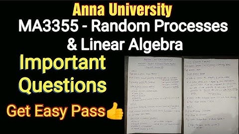 How to get Easy pass in MA3355 | Important Questions | 2021 Regulation | Anna University | latest